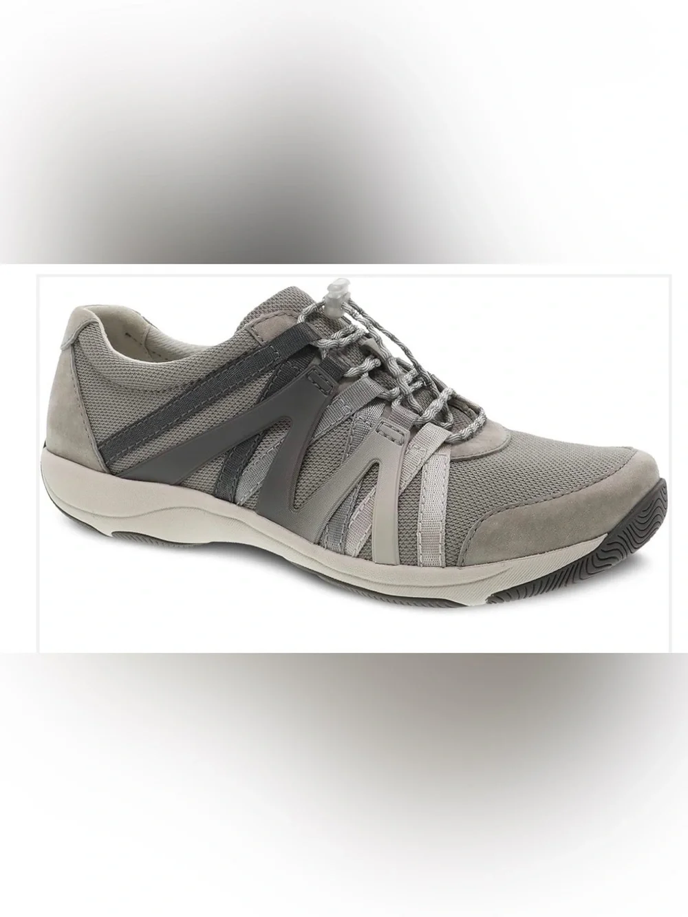 Dansko Grey Suede Henriette Sneakers Comfort Medical Arch Support Quick Lace